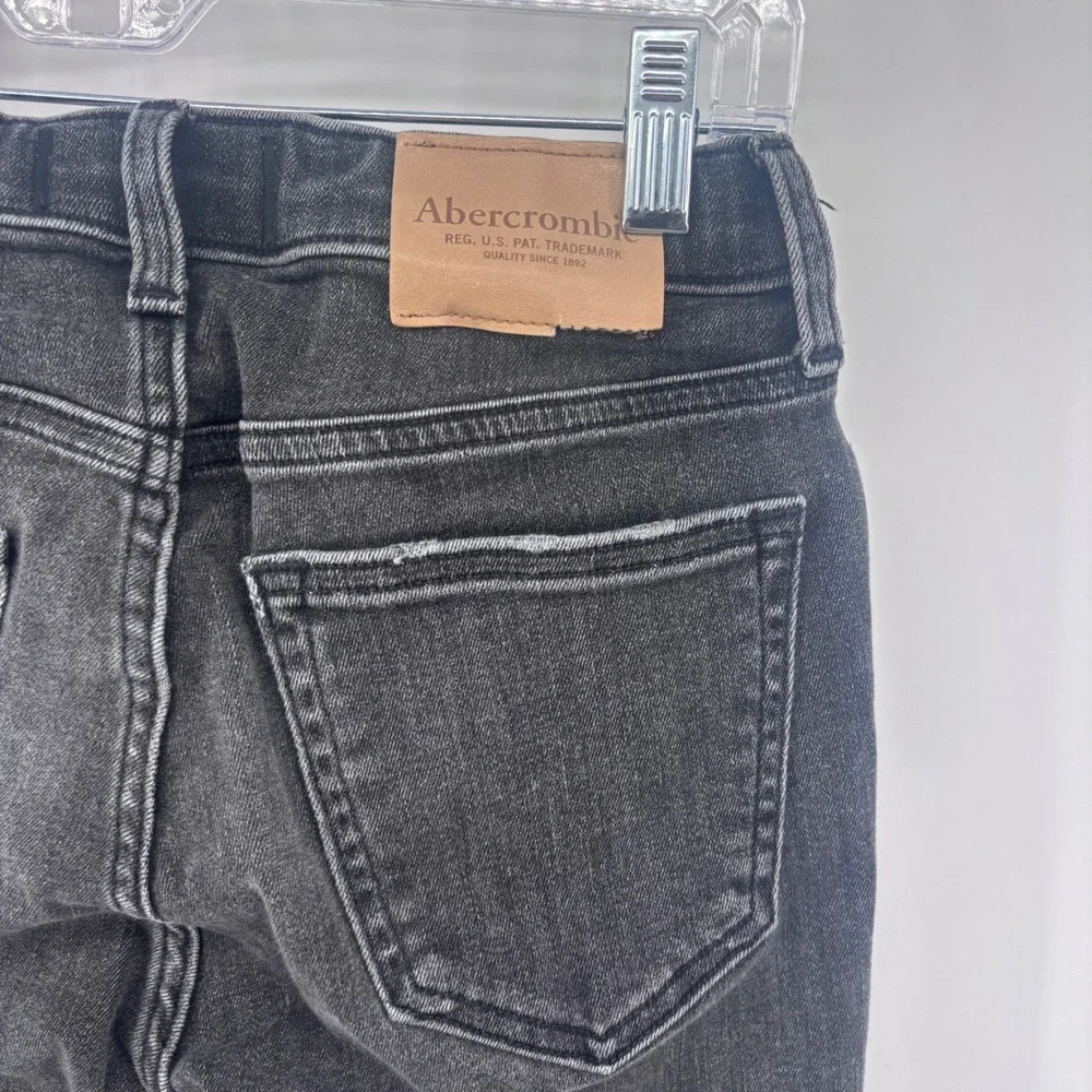 Abercrombie Kids Black Wash Skinny Jeans Adjustable Waistband Size 11/12 Regular